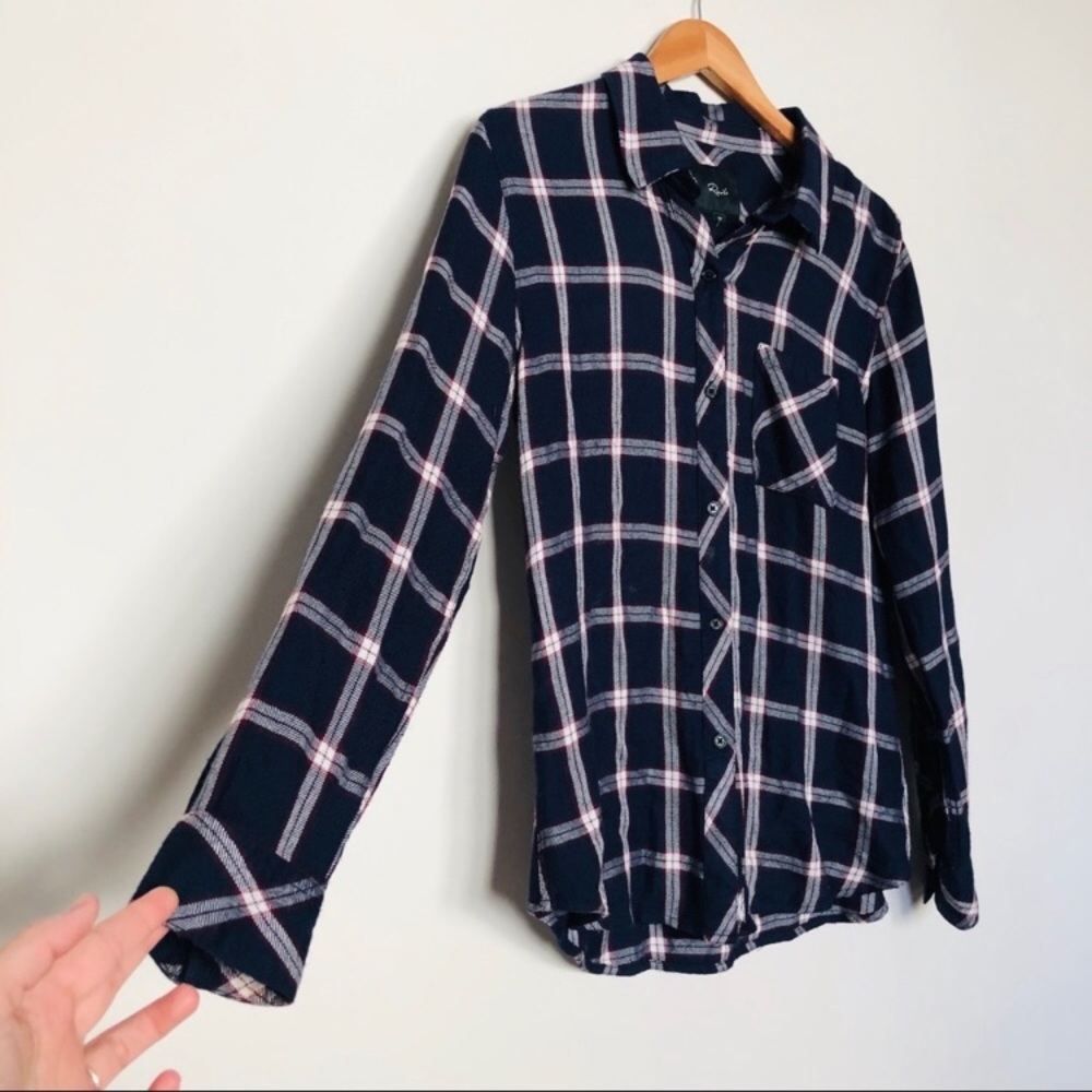 RAILS | Classic Navy + Maroon Button Down Sz M